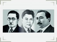 «Үш бәйтерек – үш діңгек: Сәкен,Ілияс,Бейімбет» «Үш бәйтерек – үш діңгек: Сәкен,Ілияс,Бейімбет»